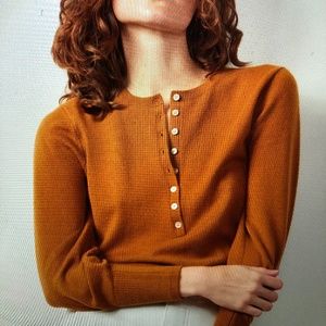 Everlane NWOT Golden Brown Cashmere Henley